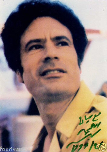 COLONEL MUAMMAR GADDAFI Signed Photo Poster paintinggraph - Ex-Politician Libya Leader preprint