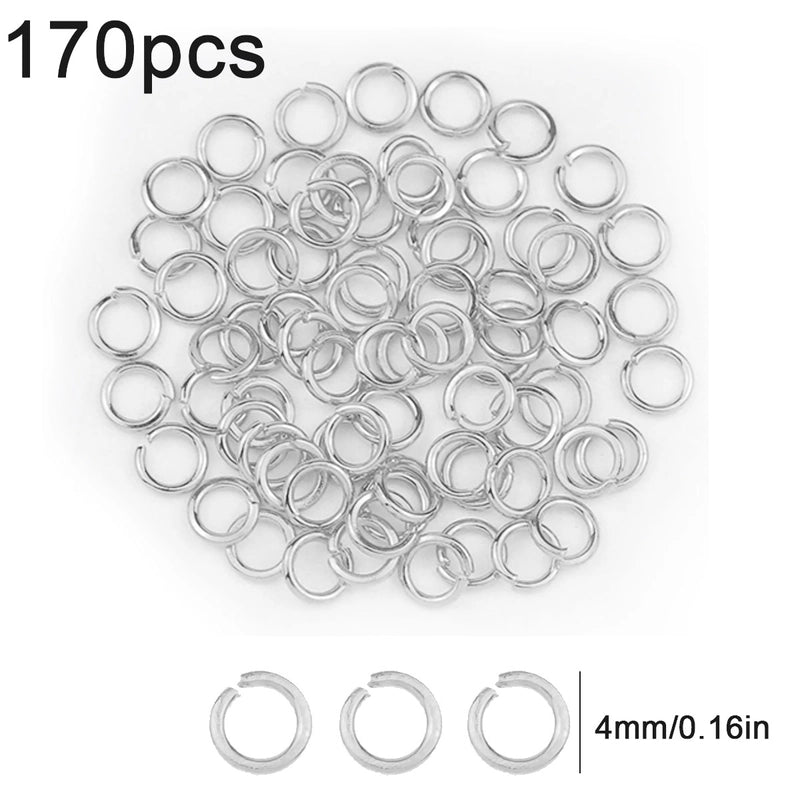 1 Set Diameter 3mm Diameter 4mm Diameter 5mm Alloy Solid Color Open Jump Rings Jewelry Accessories