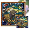 Stained  Cow - 11CT Stamped Cross Stitch 40*40cm/15.75*15.75in
