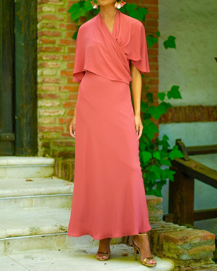 Trendy Solid Color Convertible Dress Set