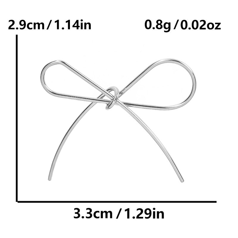 5 Pieces 28*20mm 28*42mm 33*29mm 304 Stainless Steel 18K Gold Plated Bow Knot Polished Pendant