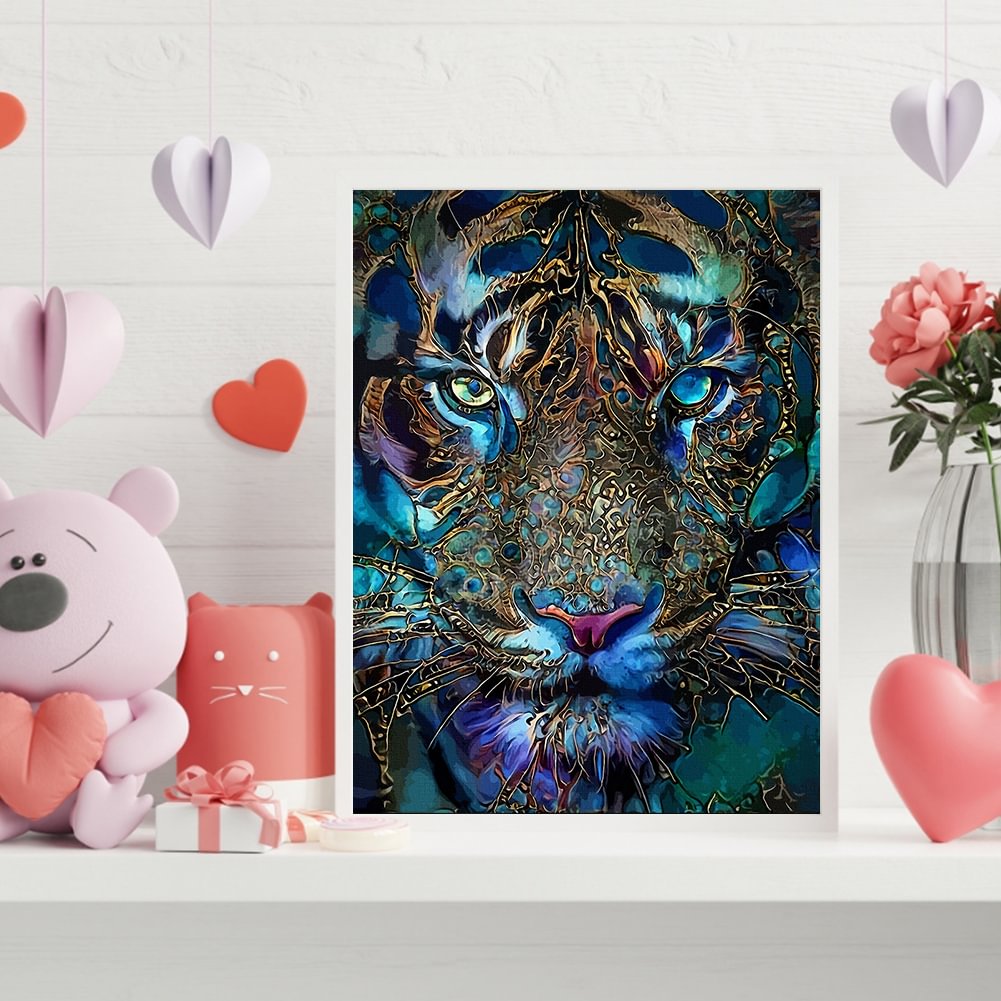 11CT Stamped Cross Stitch Tiger (50*66CM)