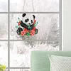 DIY Panda And Rose Diamond Painting Pendant（Single-Sided)