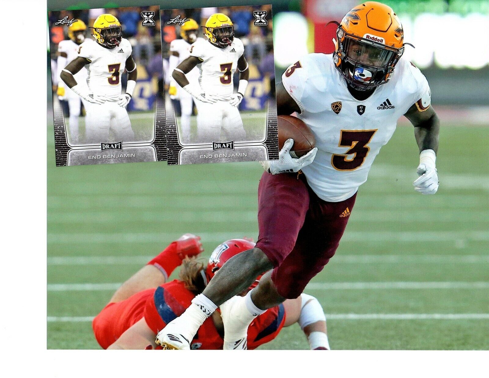 Eno Benjamin Arizona St unsigned 8x10 football Photo Poster painting & 2 rookie cards 20 Draft!