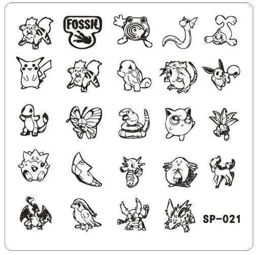 Nail Stamping Plates Cartoon Stamping Plate  SP Design Nail Art Image Plate Equipment Stamp Stamping Plates Manicure Template-Nail Inspo