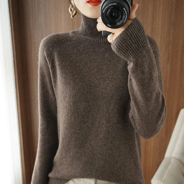 Women's Solid Turtleneck Knit Sweater (Buy 2 Vip Shipping)