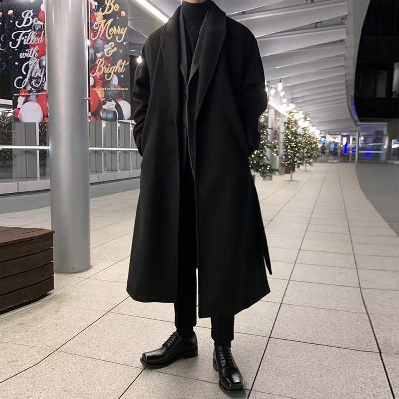 Black Samurai Battle Tweed Coat / TECHWEAR CLUB / Techwear