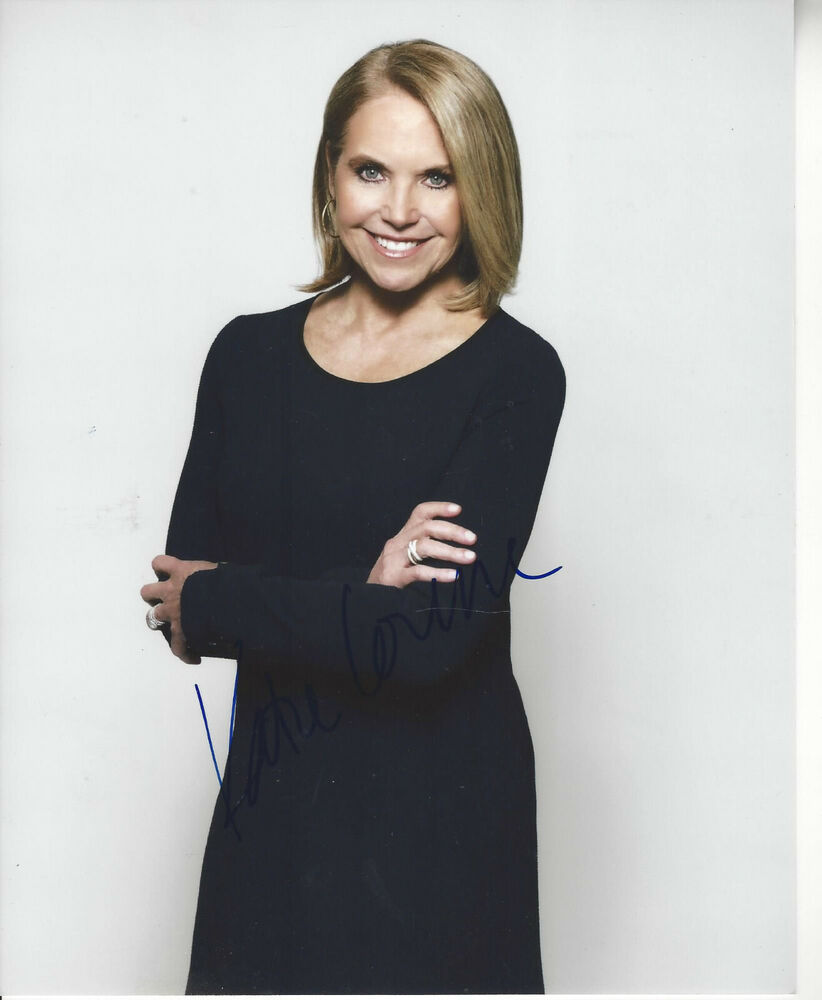 Newscaster Katie Couric   autographed 8x10 color Photo Poster painting