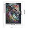 Feuille dragon-partielle ab carr&eacute; peinture diamant-40*50cm