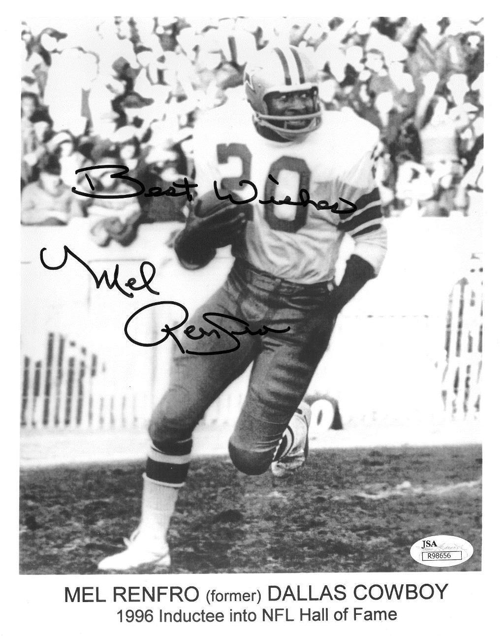 Mel Renfro Signed Dallas Cowboys Autographed 8x10 Photo Poster painting JSA #R98656