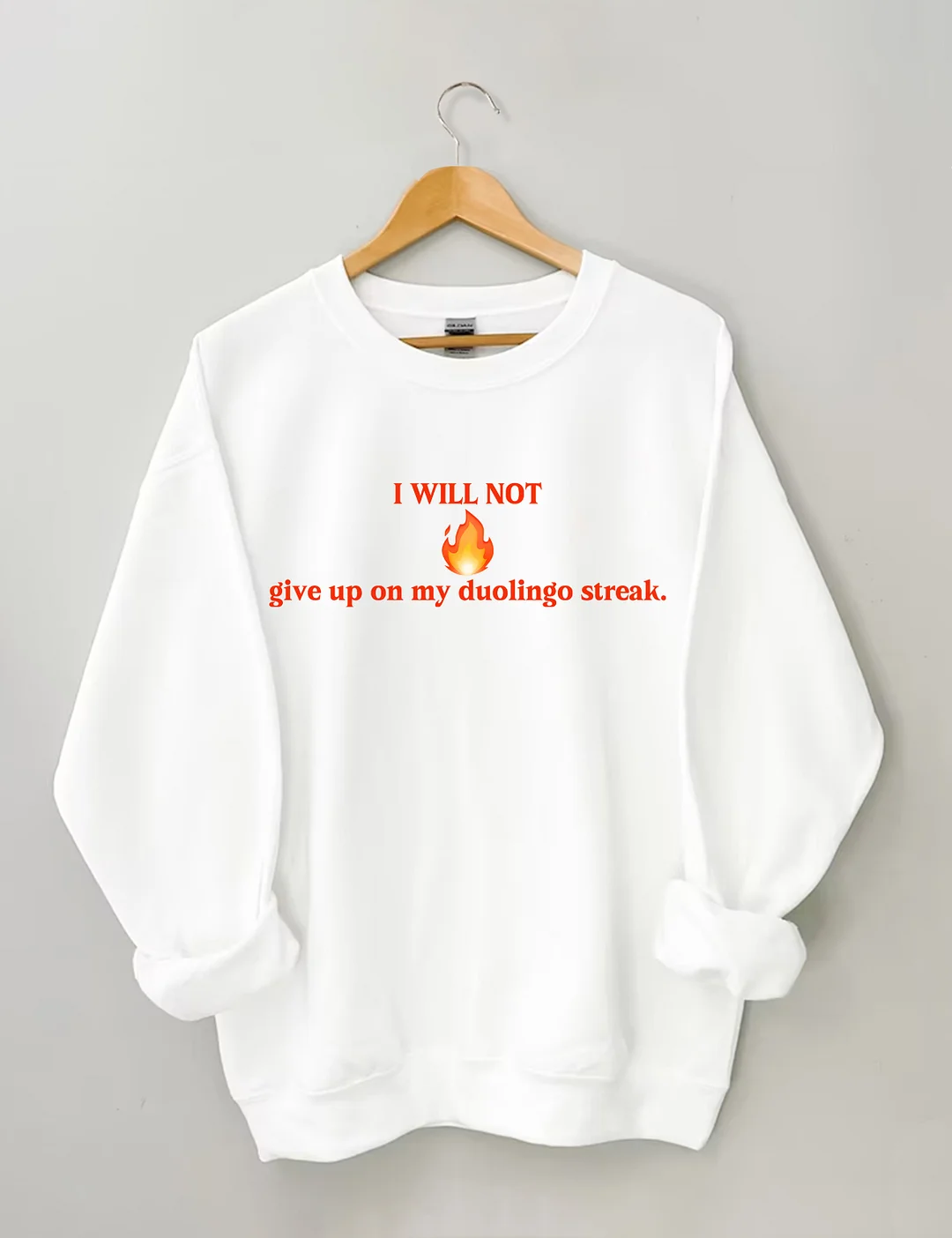 I Will Not Give Up On My Duolingo Streak Sweatshirt