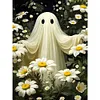 30x40cm Halloween Geist 5d DIY Vollbohrer Runde Diamant Malerei Kit Wohnkultur