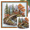 Four Seasons Scenery Autumn-11CT Stamped Cross Stitch 50*50cm/19.69*19.69in tapestrymarket