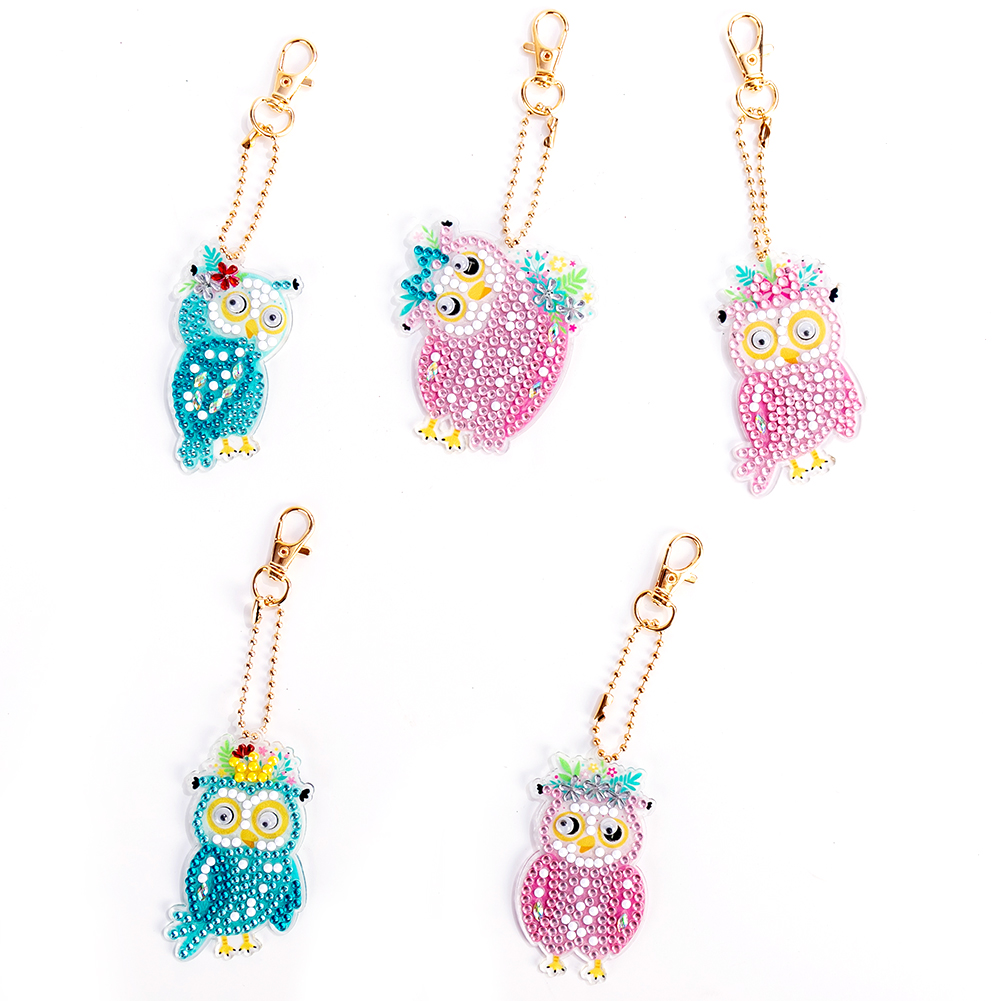 

5pcs Owl - 5D DIY Craft Keychain, 501 Original