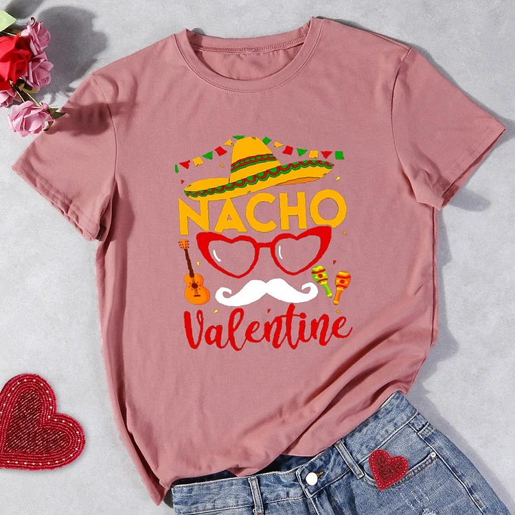 Valentine Mexican Round Neck T-shirt-Annaletters