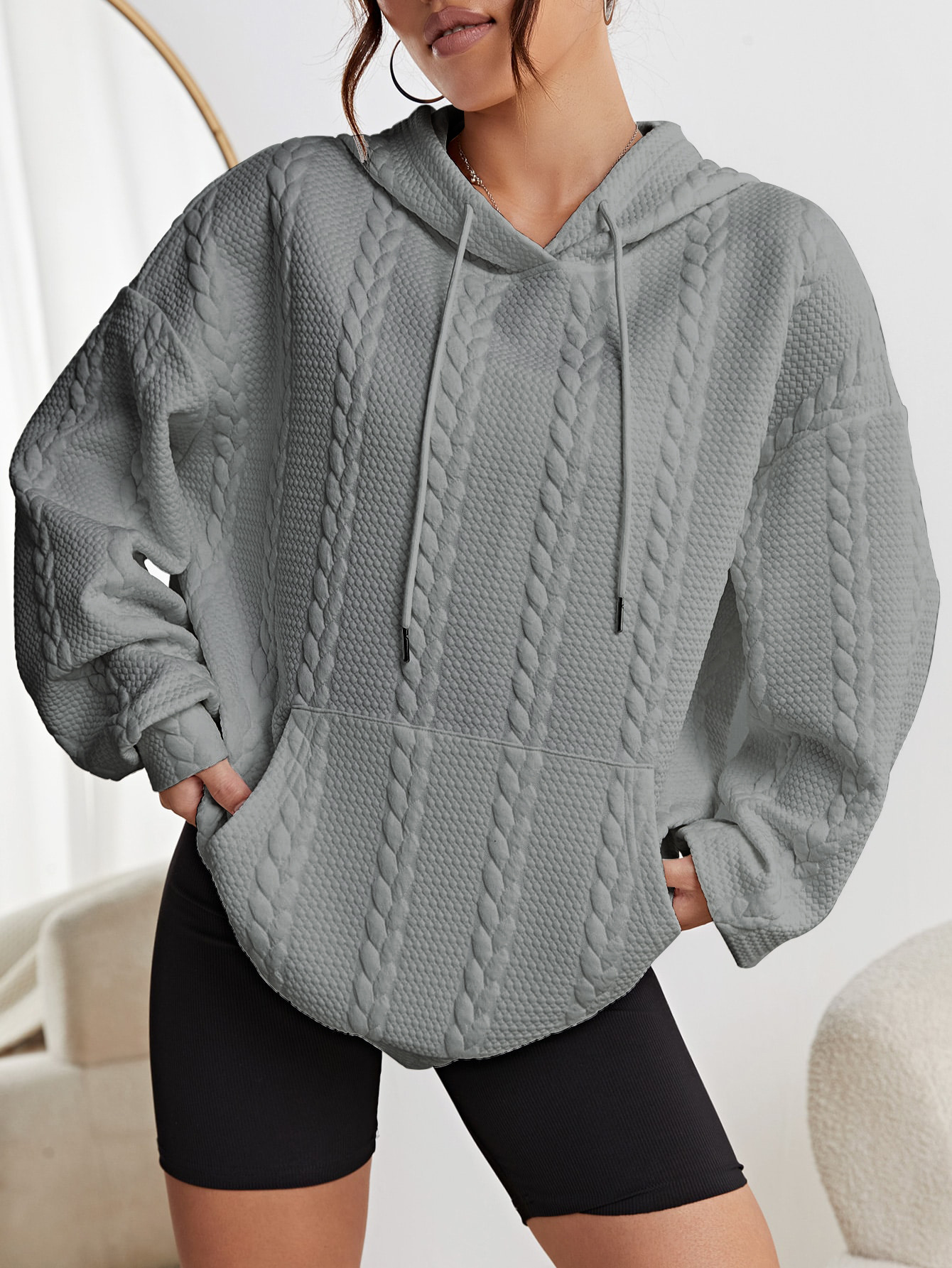 Autumn Winter Pink Sports Hoodies Women Casual Long Sleeve Tops Loose Sweatshirt Korean Fashion Drawstring Pullovers New Hoodies