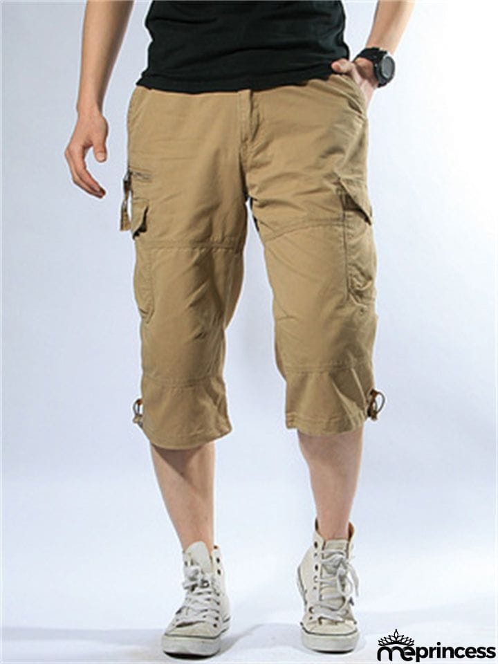 Men's Relaxed Multiple Pockets Short Cargo Trousers