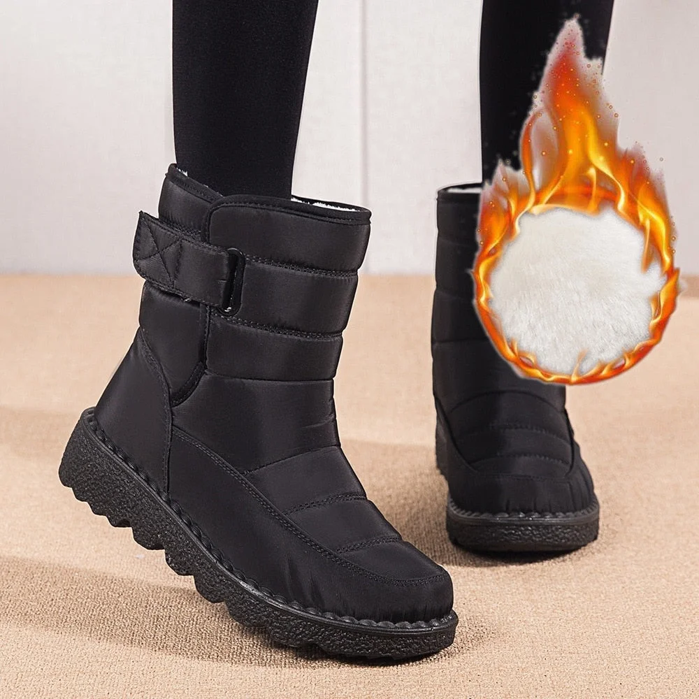 Waterproof Women's Boots 2021 Warm Plush Snow Boots for Women Winter Shoes Platform Winter Boots Female Lightweight Footwear