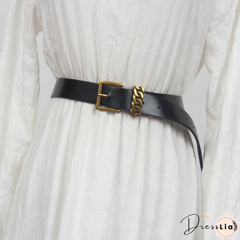 Fashion Fried Dough Twist Buckle Belt Lady
