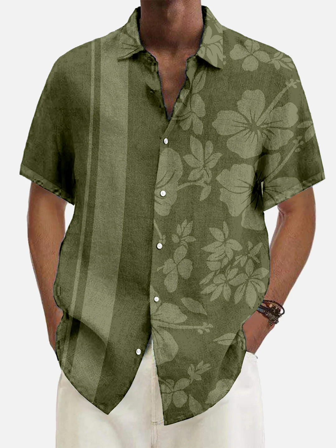 Men's Tiki Party Hawaiian Vacation Short Sleeve Printed Shirt