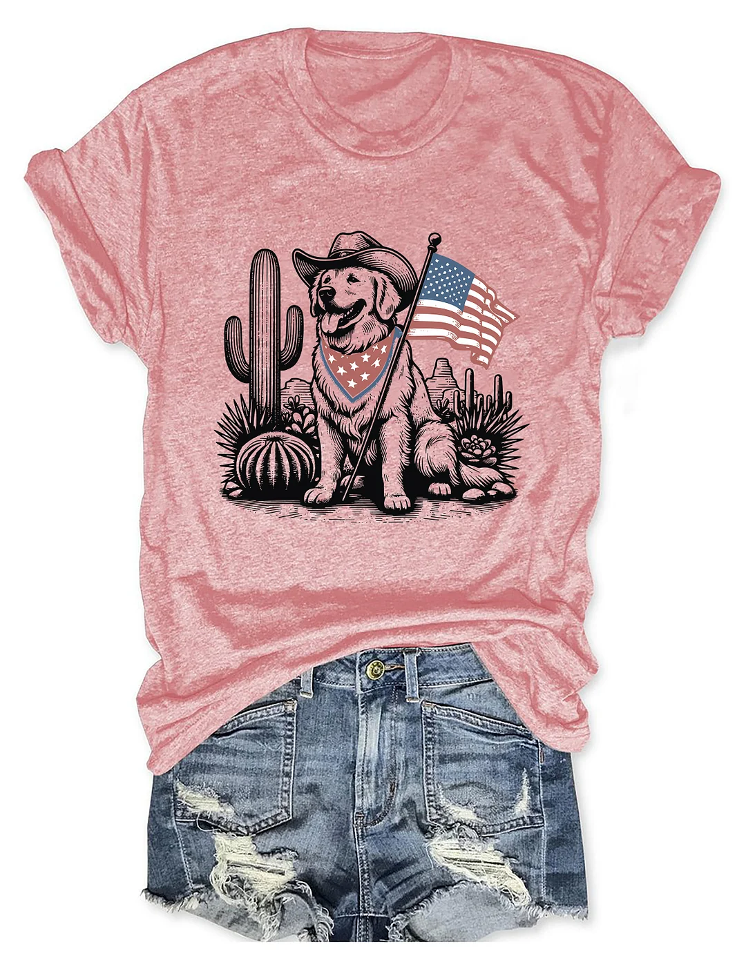 Golden Retriever 4th Of July T-shirt