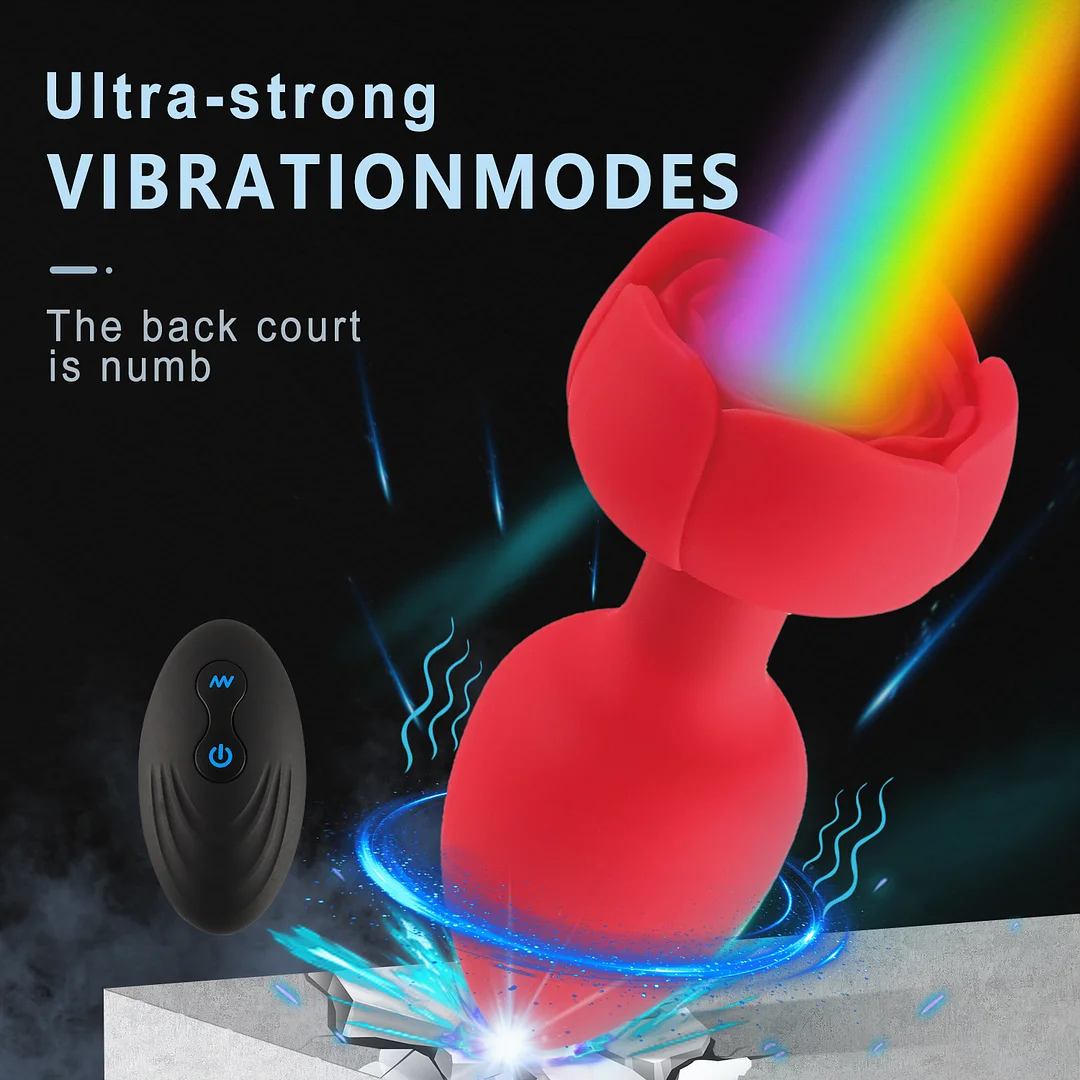 Vibrating Rose Mouth Ball - Multicolor