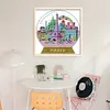 Paris Scenery In Crystal Ball-14CT Stamped Cross Stitch 27*28cm/10.63*11.02in tapestrymarket