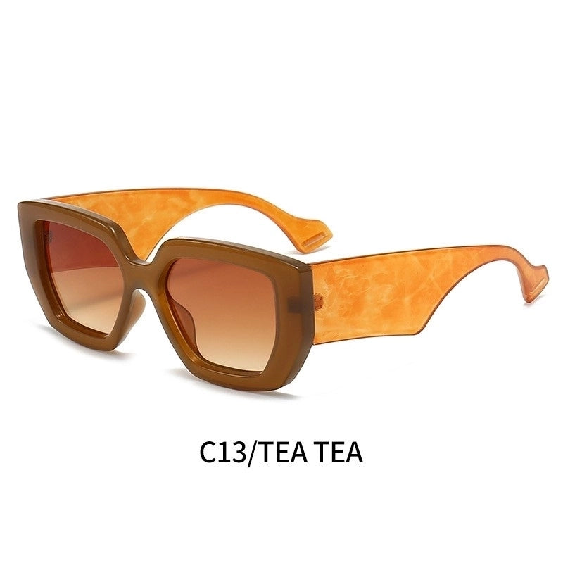 Minimalist Commute Color Block Solid Color Pc Square Full Frame Women’s Sunglasses