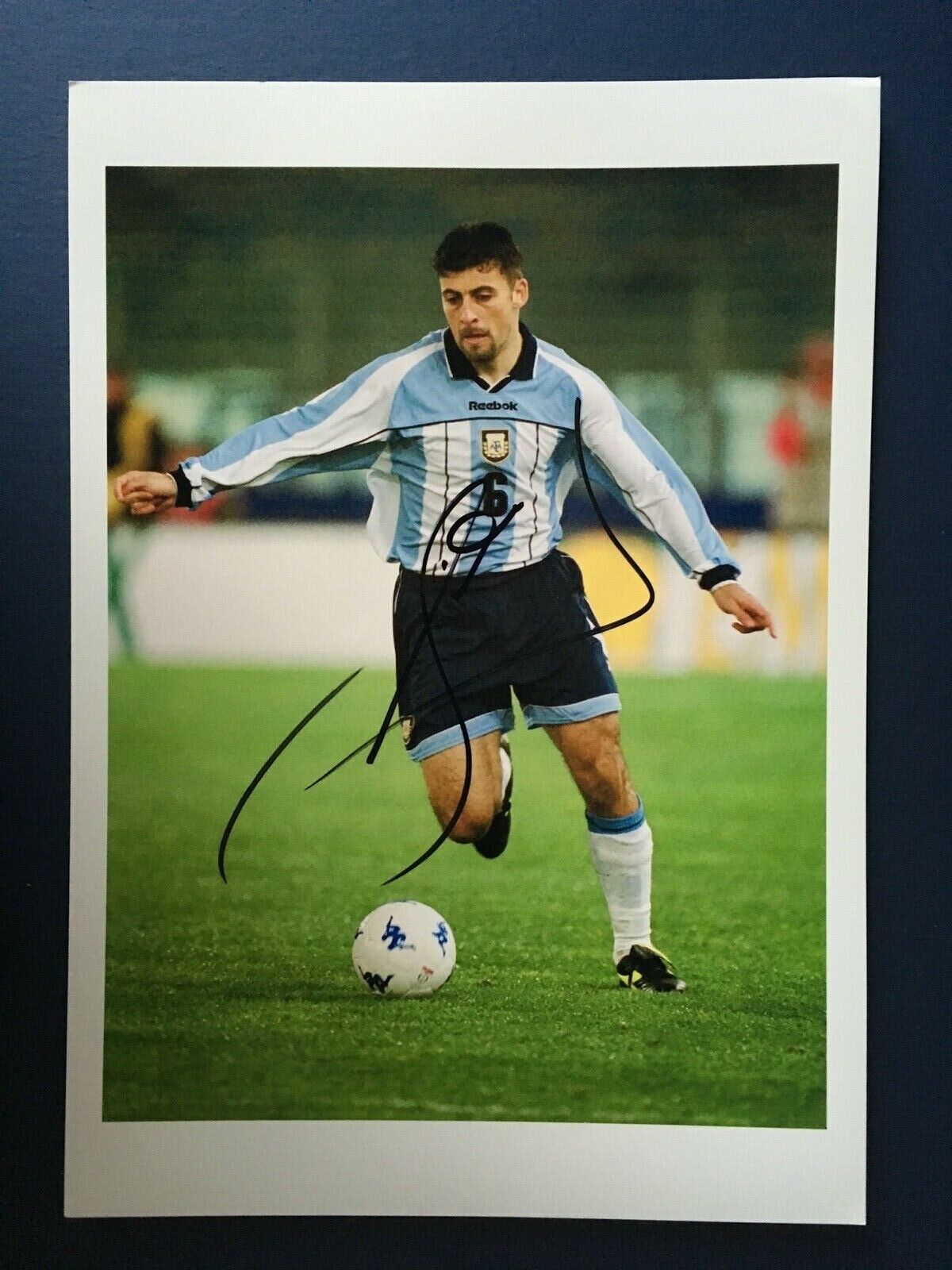 WALTER SAMUEL - LEGENDARY ARGENTINE FOOTBALLER - SIGNED Photo Poster painting