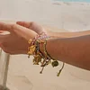 Stylish Knitting Ocean Golden Pendant Bracelet