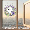 DIY Wreath Diamond Clock Art Pendant Home Wall Decoration Crafts