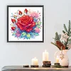 Rote Rose - speziell geformte Diamantmalerei - 30 * 30cm