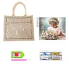DIY Diamond Painting Girl Linen Waterproof Handbag Shopping Storage Bag Totes Kit