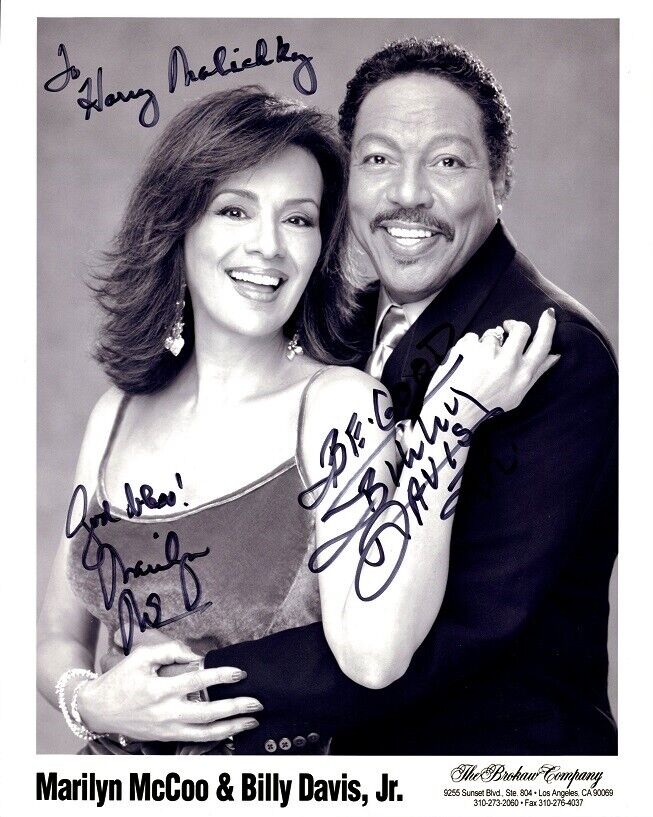 MARILYN McCOO & BILLY DAVIS, JR. Signed Photo Poster painting