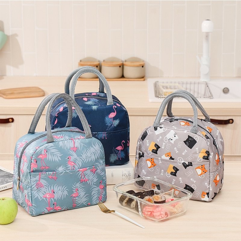 Portable Lunch Bag New Thermal Insulated Lunch Box Tote Cooler Handbag Bento Pouch Dinner Container School Food Storage Bags US Mall Lifes