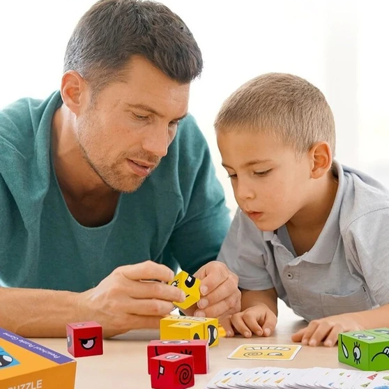 Thinking Training Children Face-Changing Rubik's Cube