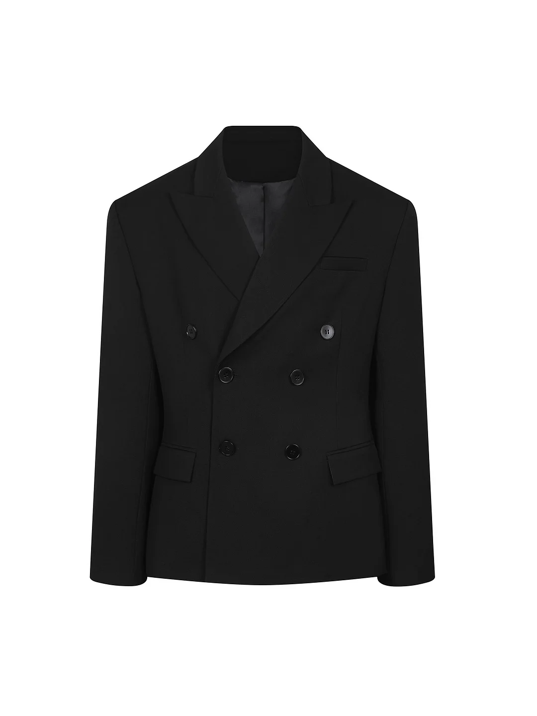 Aonga Spring Autumn Business Stylish Fitted Black Blazers for Men Shoulder Pads Elegant Chic Luxury Designer Clothes 2025 aonga