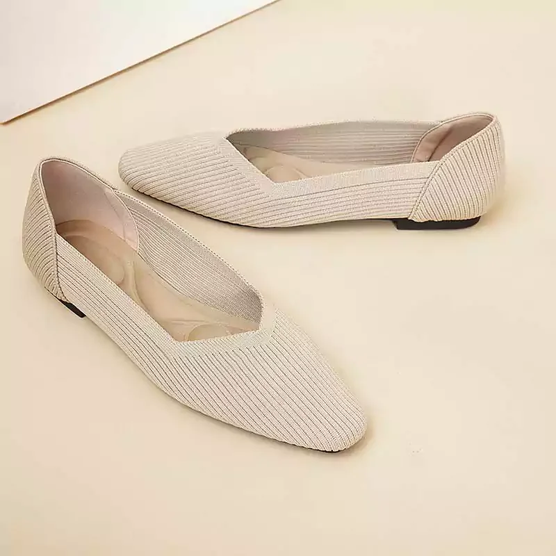 Letclo™ Square-Toe V-Cut Flats letclo 