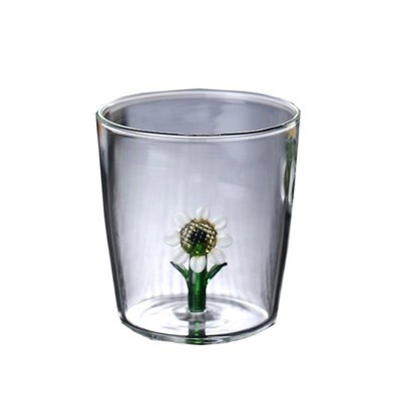 Casual Elegant Pastoral Solid Color Flower High Borosilicate Glass Glass 1 Piece