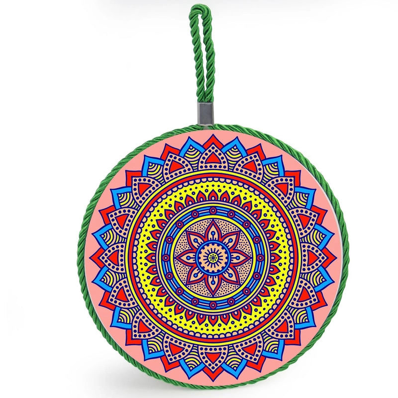 Factory Supply Thermal Transfer Printing 17cm Mandala Ceramic Heat Insulation Pot Mat Home Pot Mat European Style