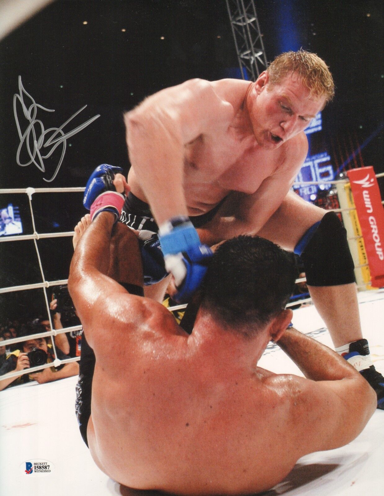 Josh Barnett Signed 11x14 Photo Poster painting BAS COA UFC Pride 2006 Shockwave Final Conflict