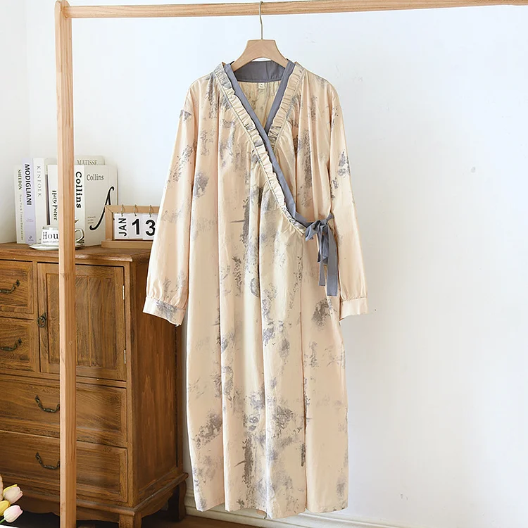 Ink Style Pure Cotton Soft Nightdress Radinnoo.com