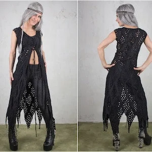 pornhint Pornhint Black Friday Hole Dress Women as Goth Women Clothing and Cyber Monday Sexy Gothic Costume Dress Fetish Wear for Pagan Sith Cosplay