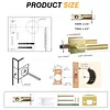 [US Local Warehouse] Verdurancd Heavy Duty Privacy Doors Handles with Locks Square Entrydoor Knurled Handle for Left Right Sided for Front Entrance and Bedrooms Passage