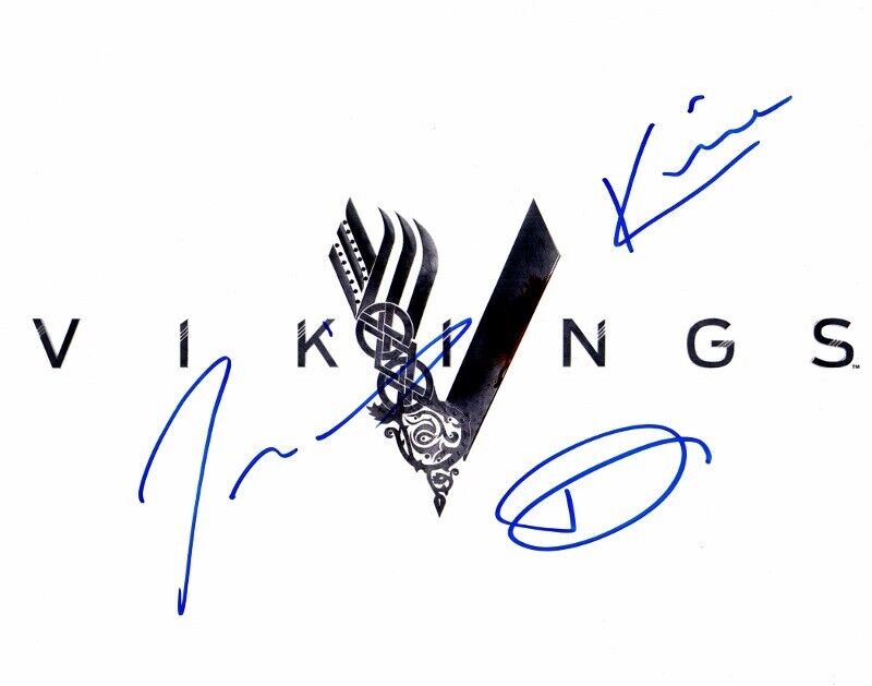 Katheryn Winnick, Travis Fimmel, and Donal Logue Signed Vikings Cast 11x14 Photo Poster painting