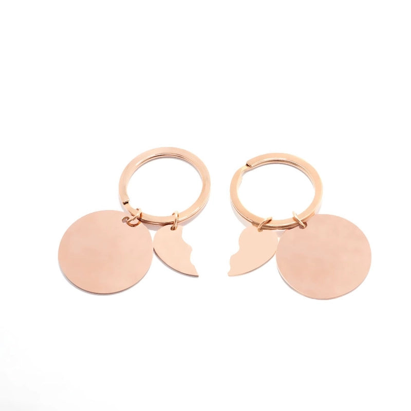 Minimalist Classic Style Solid Color Titanium Steel Unisex Bag Pendant Keychain