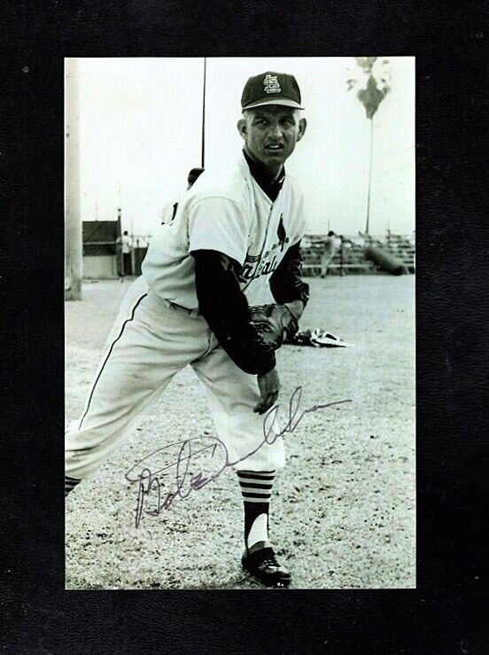 1959-62 BOB DULIBA-ST LOUIS CARDINALS AUTOGRAPHED 4X6 GLOSSY Photo Poster painting