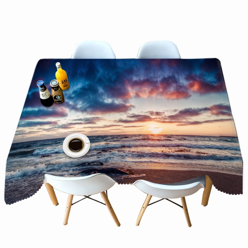 

Wave BeachLandscape - 3D Tablecloth, 140*180cm, 501 Original