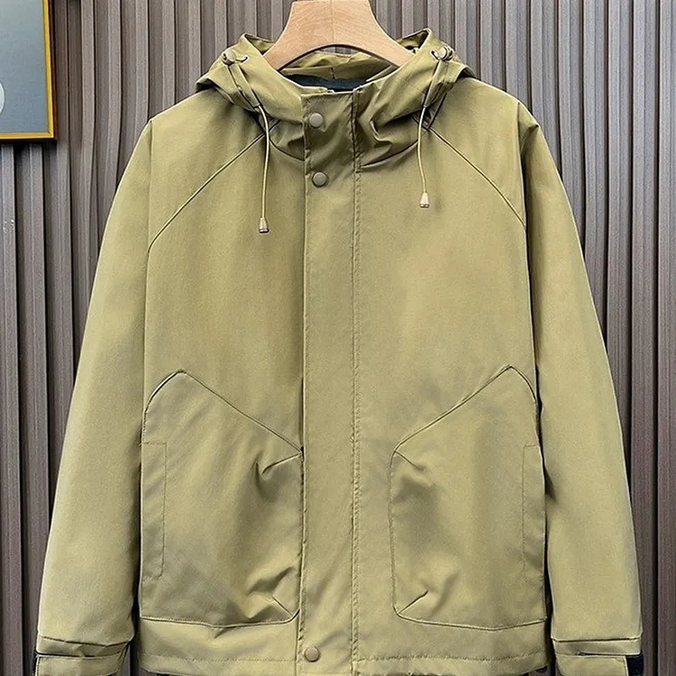 Windproof Hooded Jacket for Men Casual Athletic Wear