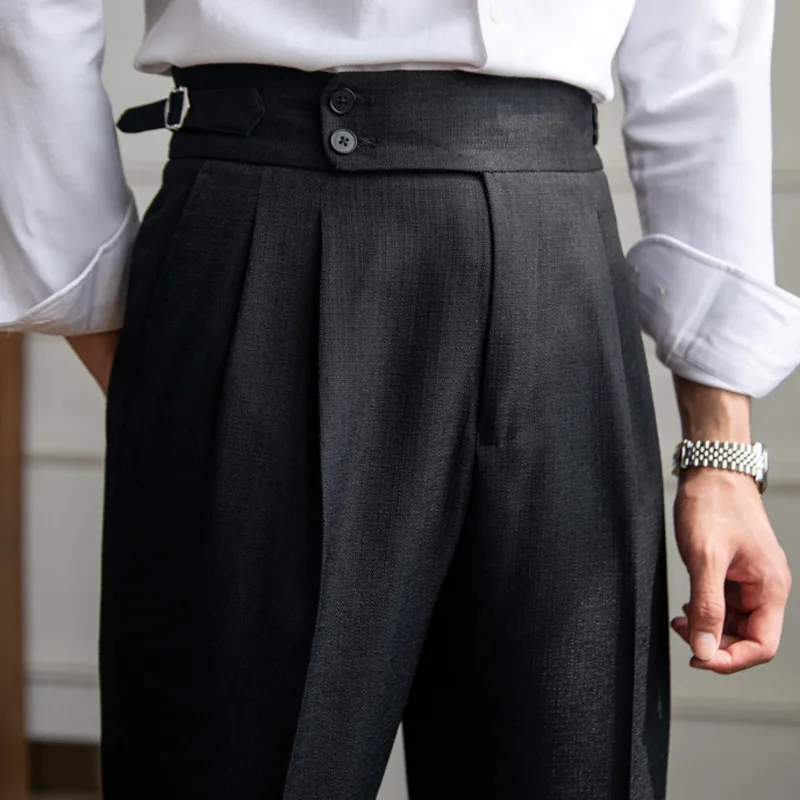 Cricsblue Italy Business Dress Pants Men High Quality Office Social Suit Pants Casual Wedding Groom Trouser Pantaloni Uomo Casual Apricot
